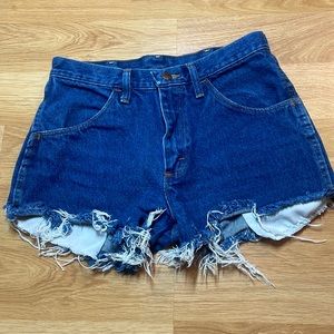 High waisted jean shorts